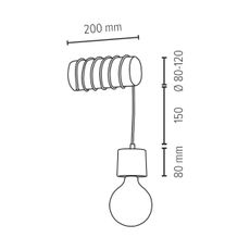 Spot-Light 69369150 - Nástenné svietidlo TRABO 1xE27/60W/230V