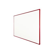 Biela magnetická popisovacia tabuľa s keramickým povrchom boardOK, 1800 x 1200 mm, červený rám