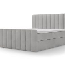 Čalúnená boxspring posteľ Magic s predným panelom 180x200 - sivá