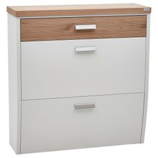 Dieter Knoll VÝKLOPNÁ SKRINKA NA TOPÁNKY, biela, farba duba, divoký dub, 92/96/31 cm