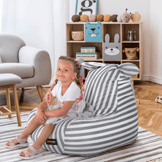 Sedací vak LAPIN Tempo Kondela Bílá / šedá