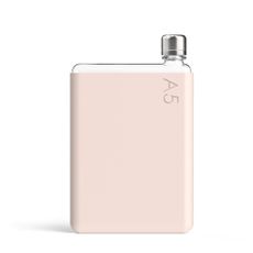 Ružové silikonové puzdro na ploskú fľašu Memobottle A5 Sleeve