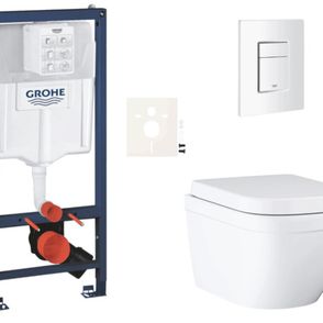 Závesný wc set do ľahkých stien / predstenová montáž Grohe Euro Ceramic SIKOGRSEUSCSH0