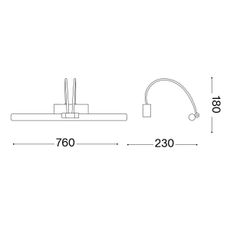 Ideal Lux - LED Obrazové svietidlo BOW LED/8W/230V 76 cm CRI 90 zlatá