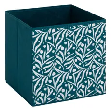 Úložný box Olivia, 31x31x31 cm, tmavotyrkysová