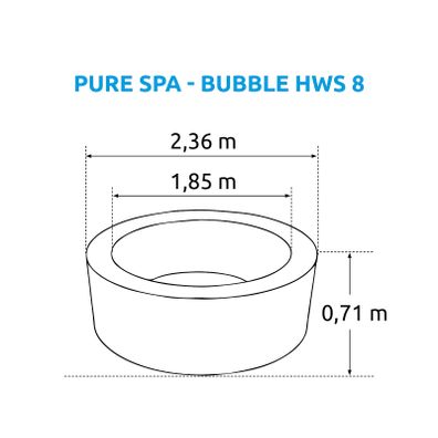 Intex Mobilná vírivka Pure Spa - Bubble HWS 8 (1 340L)