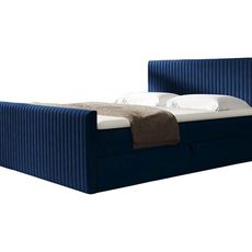 Wilsondo Čalúnená boxspring manželská posteľ Polaris - modrá Rozmer: 180x200