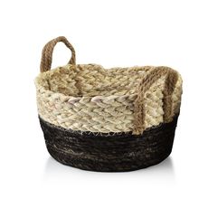 Mondex Úložný košík Bali s uchy L 25x13 cm hnědý