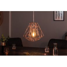 Estila Dizajnová závesná lampa Mira ružovo zlatá