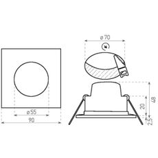 LED kúpeľňové podhľadové svietidlo LED/5W/230V IP65