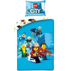 Bavlnené posteľné obliečky LEGO CITY Adventures - motív Fire Team - 100% bavlna - 70 x 90 cm + 140 x 200 cm