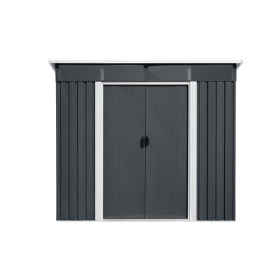 Riwall PRO RMSP 9x8 Anthracite LUX záhradný domček kovový 2,4 x 2,8 ms pultovou strechou antracit
