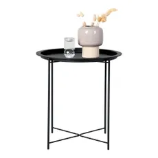 Kovový okrúhly odkladací stolík ø 47 cm Bastia – House Nordic
