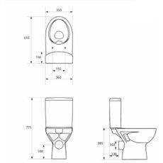 Cersanit K27-062 - stojace WC PARVA keramika/biela