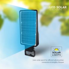 LED Solárna pouličná lampa so senzorom LED/40W/9,6V IP65 6000K + DO