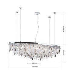 Orion - Krištáľový luster na lanku CRYSTALRIVER 21xG9/40W/230V lesklý chróm