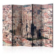 Paraván Heart of Barcelona Dekorhome 225x172 cm (5-dielny)