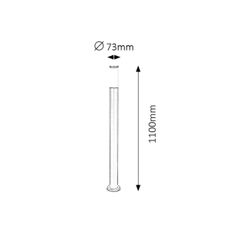 Rabalux 8148 - Vonkajšia lampa BLACK TORCH 1xE27/25W/230V IP44