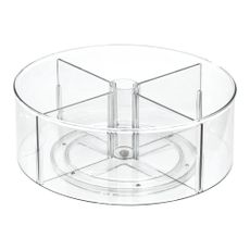 Okrúhly transparentný úložný box iDesign The Home Edit, Ø 29 cm