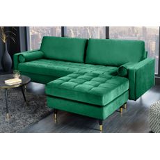 Taburetka Velvet Cozy 80cm smaragdovo zelená zamat