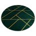 Dywany Łuszczów Kusový koberec Emerald geometric 1012 green and gold kruh - 200x200 (priemer) kruh cm