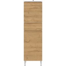 Biela vysoká kúpeľňová skrinka v dekore duba 34x120 cm Torrance - Germania