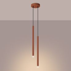 Sollux SL.1525 - Luster na lanku PASTELO 2xG9/8W/230V červená