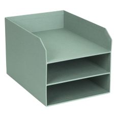 Zelený kartónový organizér na dokumenty Trey Canvas Paper Laminate – Bigso