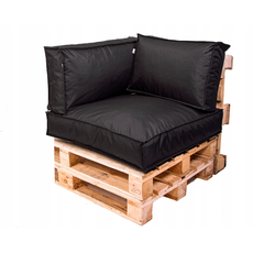 Golden Garden Paletové sedenie Golden Garden GG60/1 - podsedák a vankúš 80cm x 80cm x 15cm penový granulát čierne 1