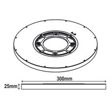 Top Light - LED Stropné svietidlo REVIT LED/24W/230V pr. 30 cm čierna