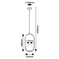 Rabalux 72028 - Luster na lanku GHITA 1xE27/20W/230V