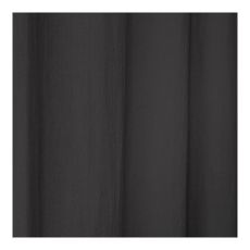 Tmavosivý ľanový záves s pútkami Linen Tales Night Time, 250 x 140 cm