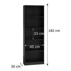 Regál 40 cm čierny