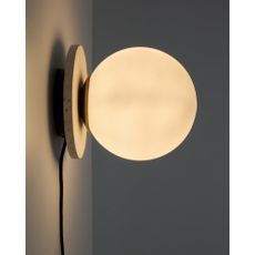 Biele/krémové mramorové nástenné svietidlo ø 20 cm Malachi – Kave Home