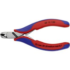 Štiepacie kliešte so šikmými čepeľami na elektroniku KNIPEX 62 12 120