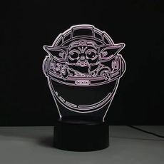 3Dmix 3DL-SMRT048 – 3D LED nočná lampa - Baby Yoda (Star Wars – Mandalorian) (Smart)