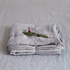 Svetlosivá ľanová plachta 230x270 cm Light Grey – Linen Tales