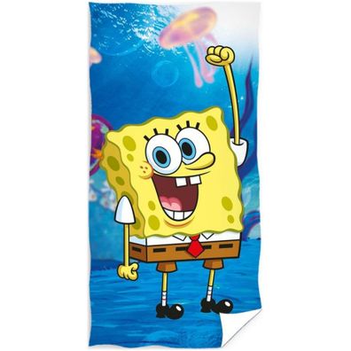 Detská plážová osuška veselý SpongeBob - 100% bavlna - 70 x 140 cm