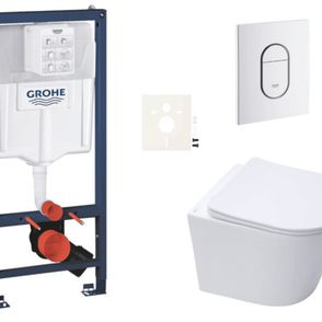 Závesný wc set do ľahkých stien / predstenová montáž Swiss Aqua Technologies Infinitio SIKOGRSIN10ASH0