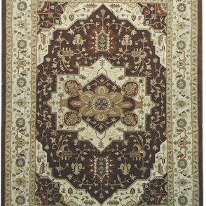 Diamond Carpets koberce Ručne viazaný kusový koberec Diamond DC-SIRAPI Brown / ivory - 140x200 cm