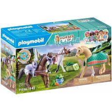 Playmobil Kone z vodopádu 71356 3 kone: Morgan, Quarter Horse a Shagya Arabian