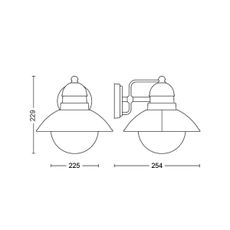 Philips 1748086PN - Vonkajšie nástenné svietidlo DAMASCUS 1xE27/60W/230V IP44