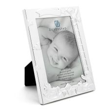 Kovový stojací rámček v striebornej farbe 27x11 cm Baby – Zilverstad