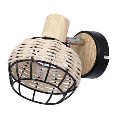 Čierno-krémové nástenné svietidlo ø 12 cm Tajga – Candellux Lighting