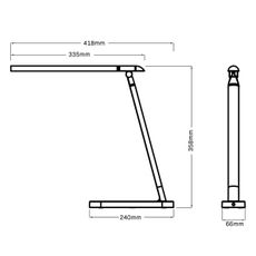 LED Stmievateľná dotyková stolná lampa MADERA LED/7W/230V biela