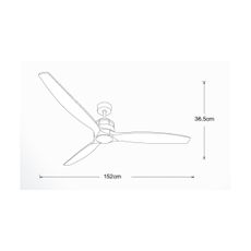 Lucci air 210508 - Stropný ventilátor AIRFUSION AKMANI paulovnia/čierna + DO