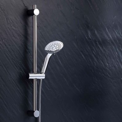 Plastová sprchová súprava v matne striebornej farbe s ručnou sprchou 70 cm Hydro – douceur d'intérieur