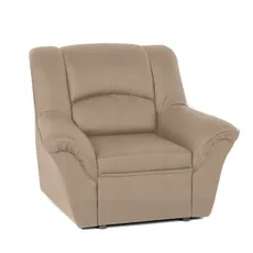 Kožené kreslo Dubaj LUX, tm. béžová (k-10)