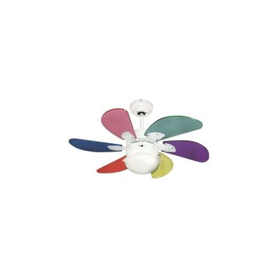 Stropný ventilátor 1xE27/70W/230V pr. 90 cm pestrofarebná + diaľkové ovládanie