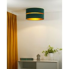 Duolla - Stropné svietidlo DUO 1xE27/40W/230V pr. 40 cm zelená/zlatá